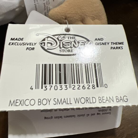 It's A Small World MEXICO BOY Walt Disney Store Bean Bag NWT - Picture 5 of 5